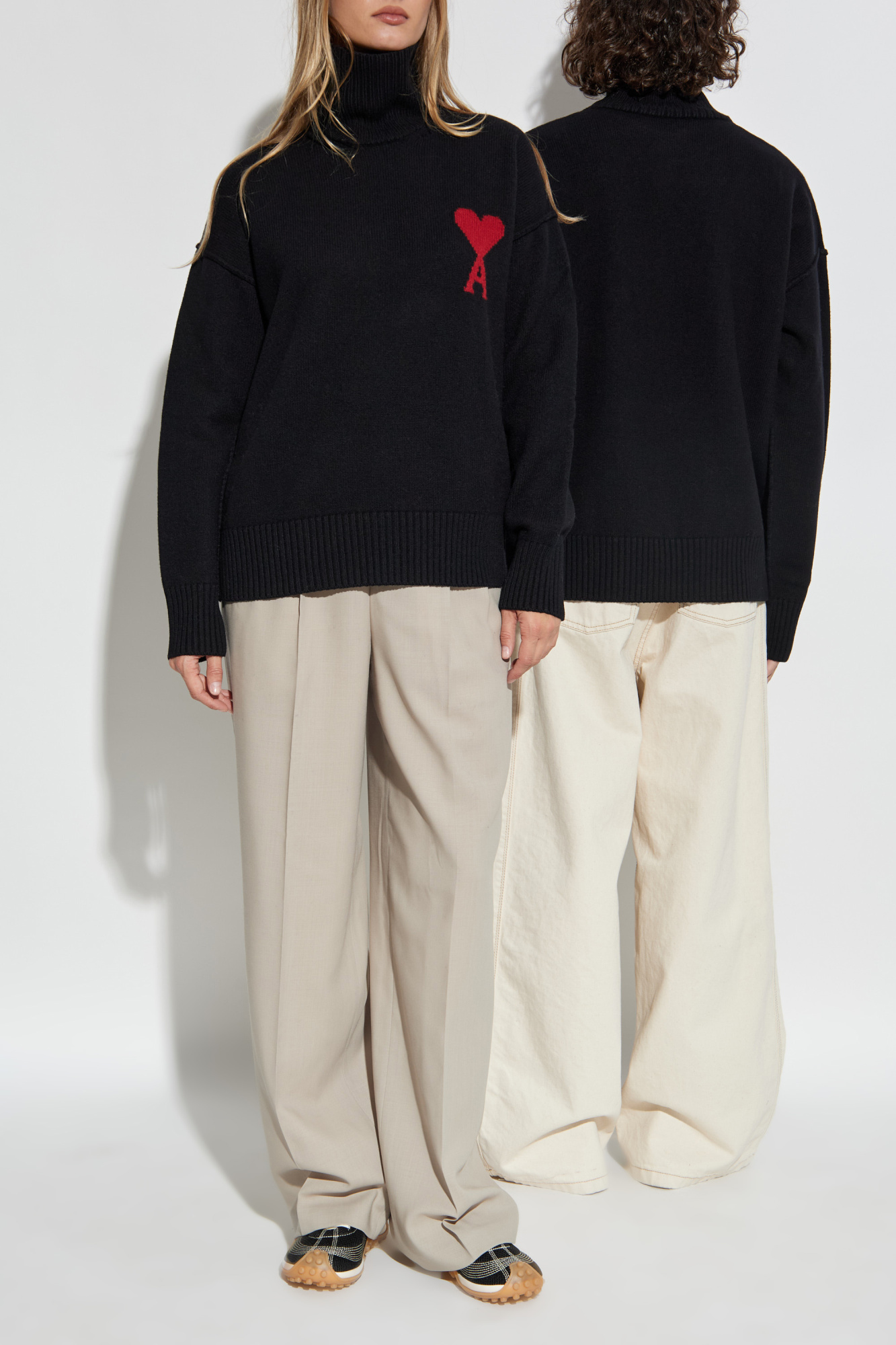 Ami Alexandre Mattiussi Wool turtleneck with logo | Men's | Vitkac